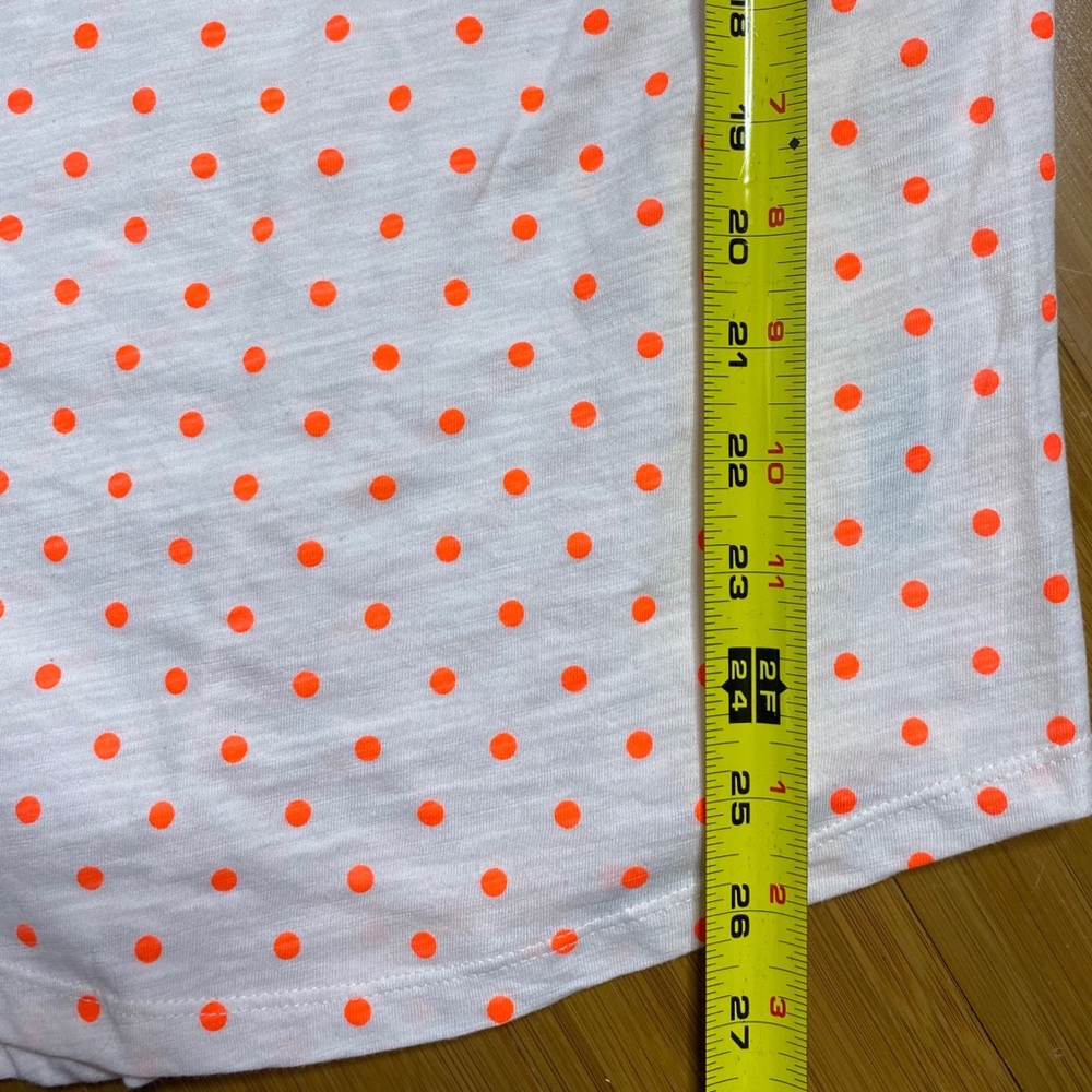 NWT Old Navy Slub Pocket Tee Orange Dots white L - Picture 7 of 7